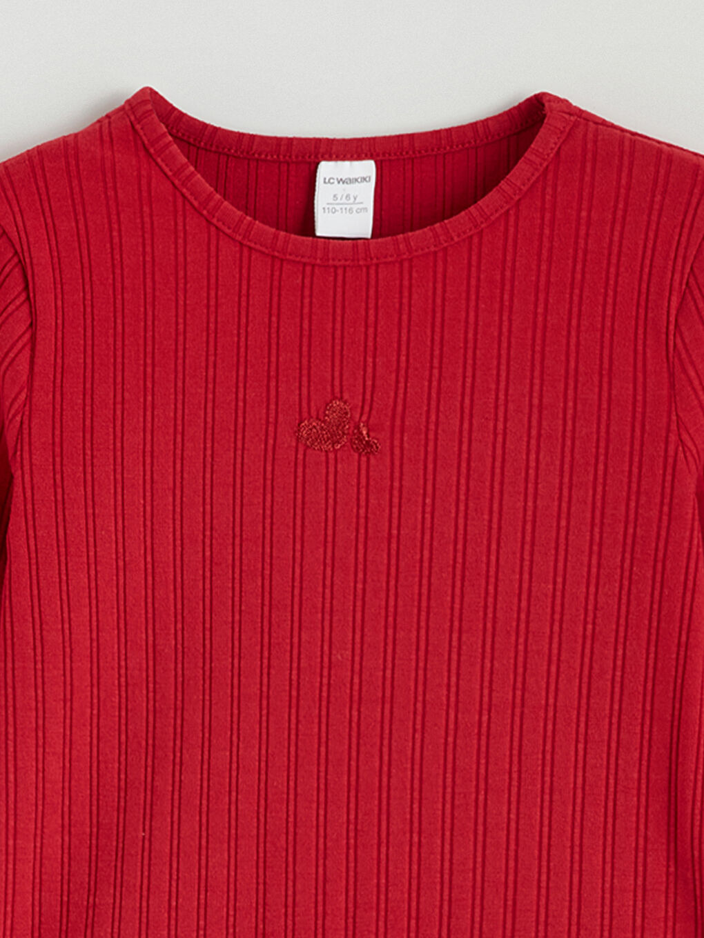 l_20252-w5my73z1-hkd_a1.jpg LCW Kids Red Long Sleeve Embroidered Girls T-Shirt