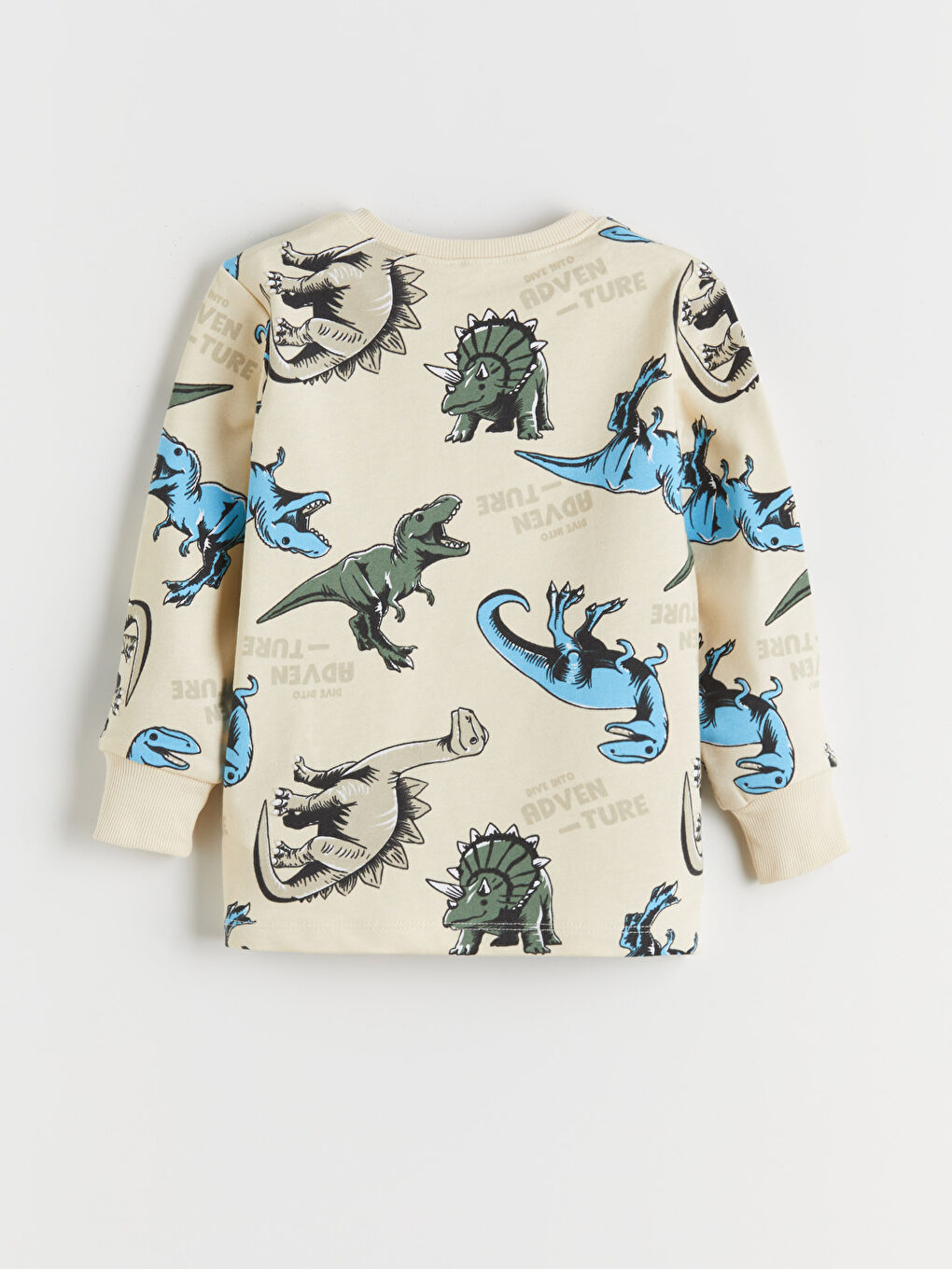 l_20252-w5n332z1-lqb_a2.jpg LCW Kids Beige Dinosaur Print Boys Pajama Set