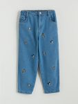 LCW Kids Indigo Mickey Mouse Embroidered Boys' Jean Pants