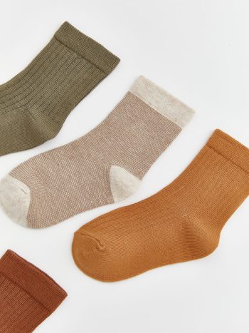 LCW Baby Green Striped Boys' Sock Set of 5