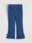 LCW Kids Blue Flared Bow Detail Girl's Jeans