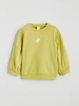 LCW Kids Green Crew Neck Girls Sweatshirt