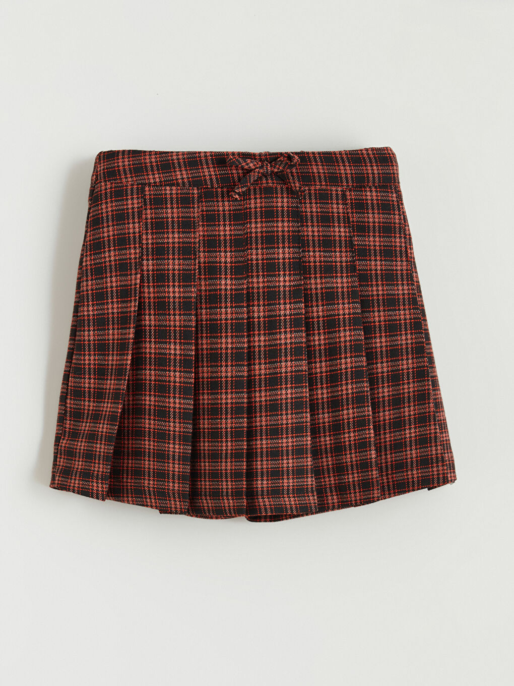 l_20252-w5n771z1-lp9_a.jpg LCW Kids Red Checkered Girls' Shorts Skirt