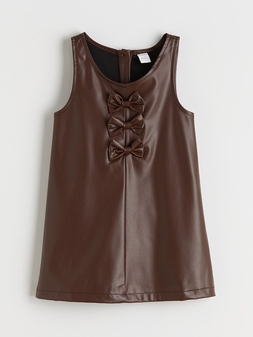 l_20252-w5n922z1-1fy_a1.jpg LCW Kids Brown Bow Detail Faux Leather Dress and Tights