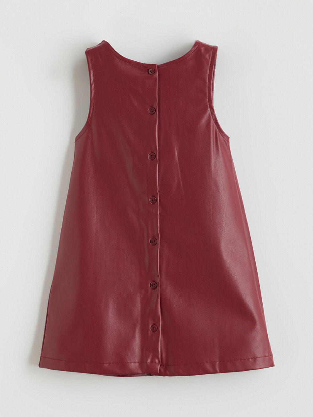 l_20252-w5n922z1-2dz_a3.jpg LCW Kids Burgundy Bow Detail Faux Leather Dress and Tights