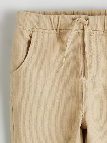 LCW Kids Beige Velvet-Look Boys Pants