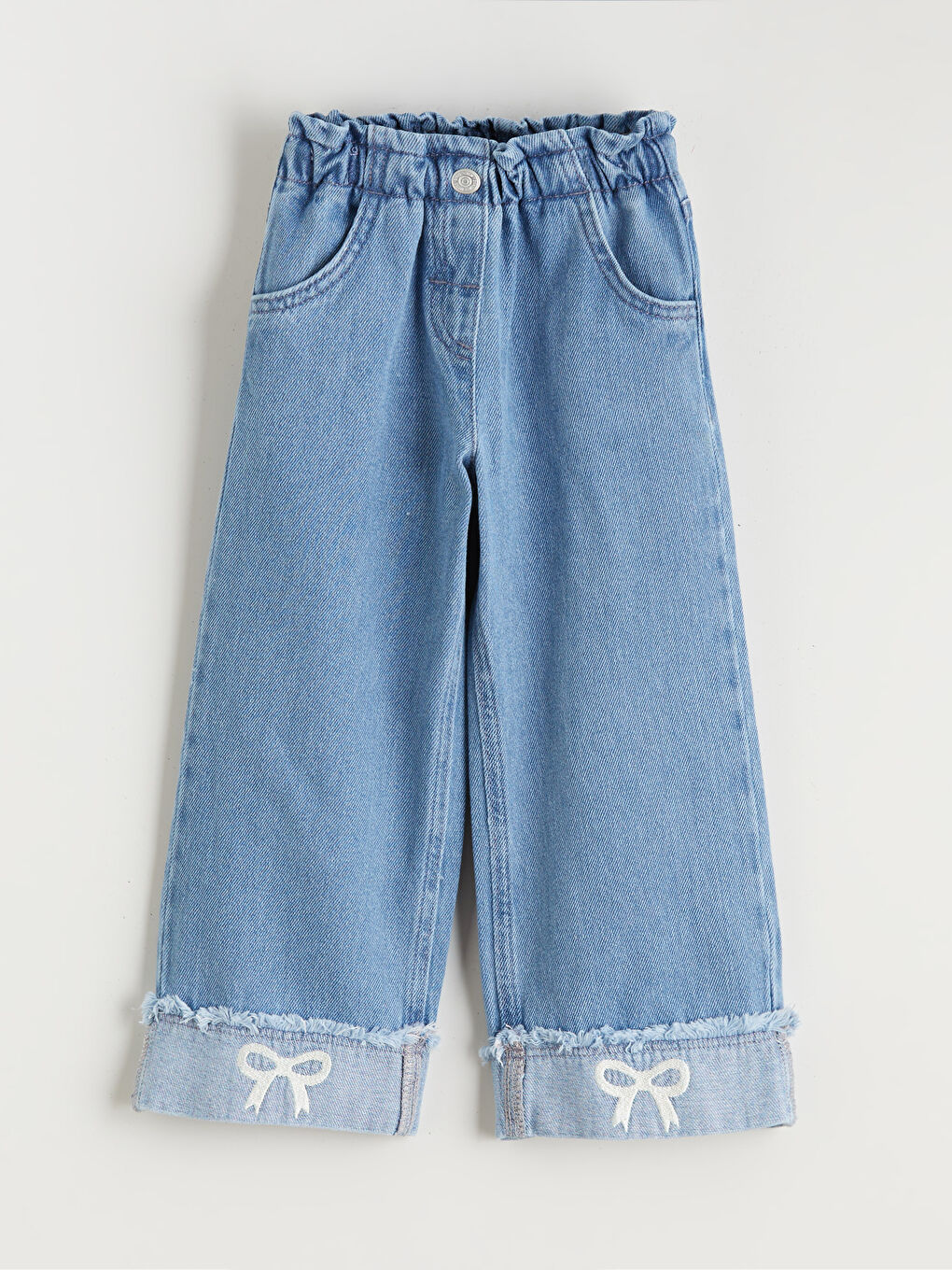 l_20252-w5ne63z1-507_a.jpg LCW Kids Indigo Elastic Waist Wide Leg Girl's Jeans