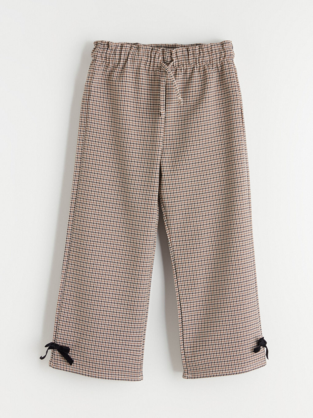 l_20252-w5nk14z1-lll_a.jpg LCW Kids Brown Elastic Waist Bow Detail Girls' Pants