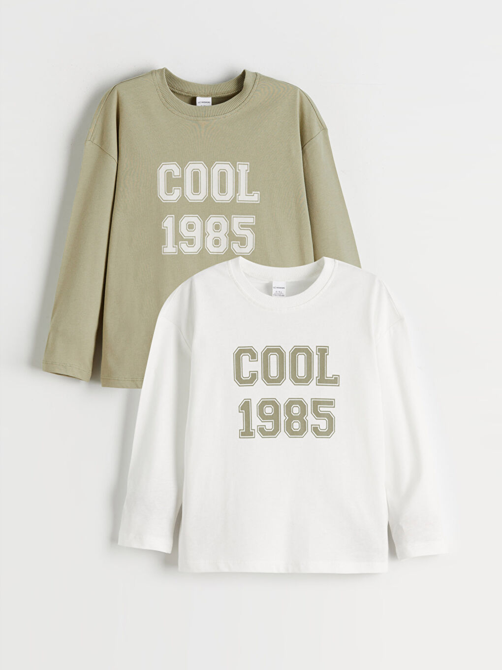 l_20252-w5nv40z1-qvk_a.jpg LCW Baby Beige Printed Crew Neck T-Shirt Set for Boys