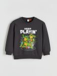 LCW Kids Charcoal Printed Boys Sweatshirt