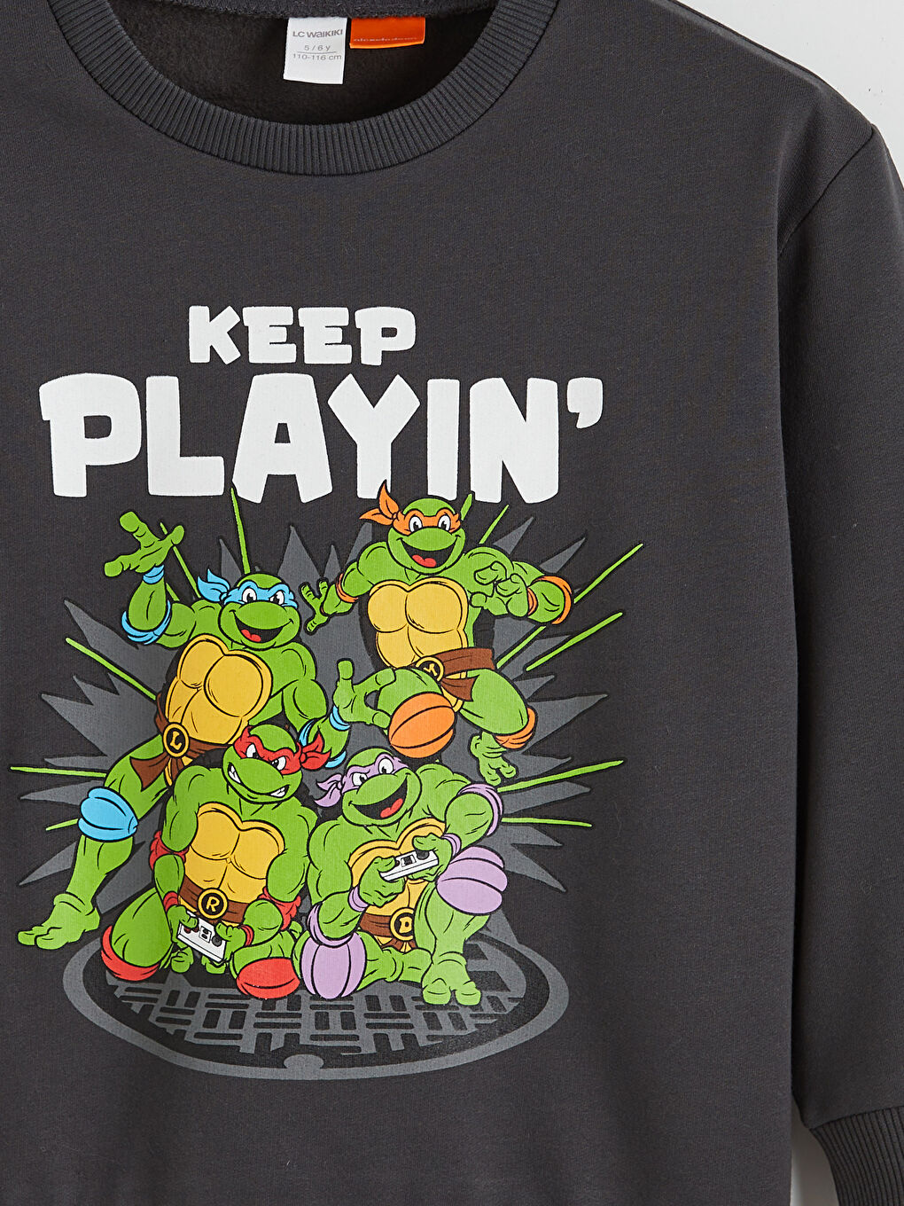 l_20252-w5o118z1-r4w_a2.jpg LCW Kids Charcoal Printed Boys Sweatshirt