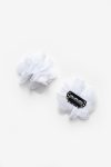White 2-Piece Tulle Flower Hair Clip Set for Babies