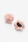 Blush 2-Piece Tulle Flower Hair Clip Set for Babies