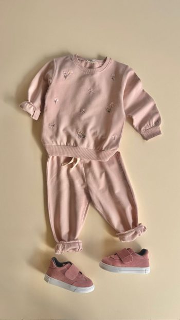 Kids' Sweatshirt Set 1-7 Years Powder Pink