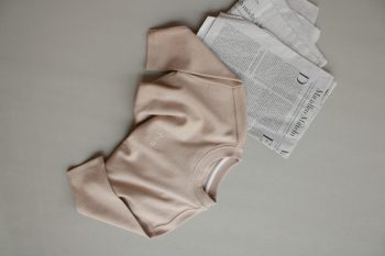 Oversized Long Sleeve T-Shirt with Mink Embroidery